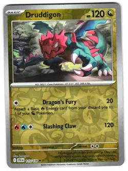 Druddigon 115/159 Reverse Holo SV09: Journey Together Pokemon TCG - Image 1