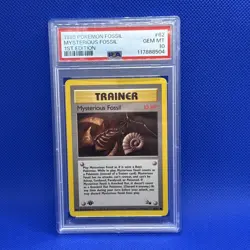 1999 Pokemon Fossil Unlimited #62 Mysterious Fossil Gem Mint PSA 10 - Image 1