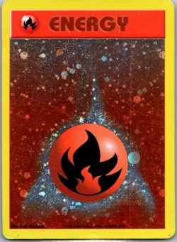 Pokemon TCG Fire Energy Holo WOTC League Promo MP - Image 1