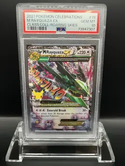 2021 Pokemon Celebrations M Rayquaza EX Classic Collection-Roaring Skies PSA 10 - Image 1
