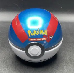 Pokemon PokeBall Tin Pack Great Ball Sealed New 3 Booster Packs & 1 Coin 2023 - Image 1