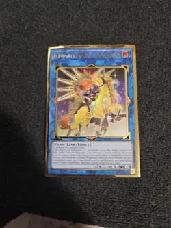 Yugioh! Knightmare Unicorn (Alternate Art) MGED-EN034 - Premium Gold Rare 1st Ed - Image 1