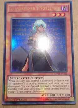 Gravekeeper's Nobleman 1st Ed Ultra Rare MP14-EN212 Yu-Gi-Oh! - Image 1
