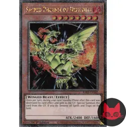 Yugioh Sacred Phoenix of Nephthys RA03-EN147 QC Secret Rare 1st Edition NM - Image 1