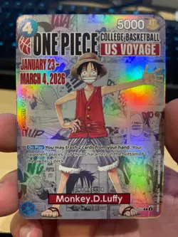 One Piece TCG - Monkey.D.Luffy (055) (College Basketball US Voyage) P-055 MP - Image 1