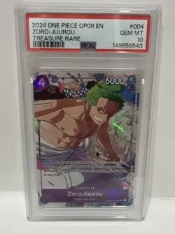 2024 One Piece Legacy Of The Master Zoro-Juurou Treasure Rare #ST18-004 PSA 10 - Image 1