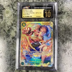 PRISTINE 10 One Piece 2025 Monkey D Luffy Secret Rare Carrying His Will #118 CGC - Image 1