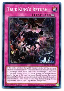 Yugioh True King's Return Secret Rare Battles of Legend: Monster Mayhem BLMM-EN1 - Image 1
