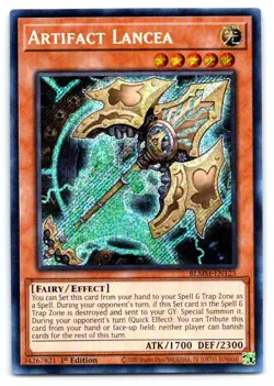 Yugioh Artifact Lancea Secret Rare Battles of Legend: Monster Mayhem BLMM-EN125 - Image 1