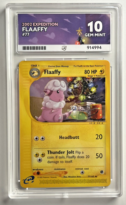 Pokemon TCG - WOTC Expedition 2002 - Flaaffy 77/165 Ace 10 Gem Mint Perfect Subs - Image 2