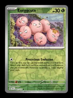Pokemon TCG SV08: Surging Sparks Exeggcute Common Reverse Holo - Image 1