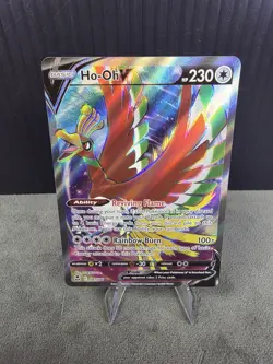 Ho-Oh V 187/195 Swsh12: Silver Tempest Full Art Ultra Rare Pokemon TCG English - Image 1