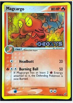 Pokemon Magcargo Deoxys 37/107 Reverse Holo Stamped - Image 1