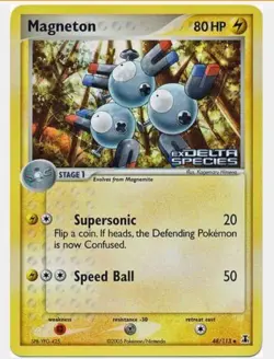 Pokemon Magneton 48/113 EX Delta Species Reverse Holo Stamped NM - Image 1