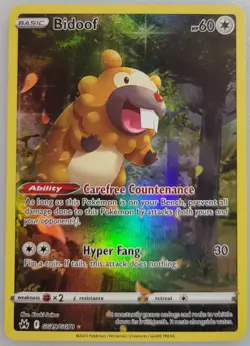 Bidoof GG29/GG70 Pokemon Crown Zenith: Galarian Gallery Holo NM (3 of 4) - Image 1