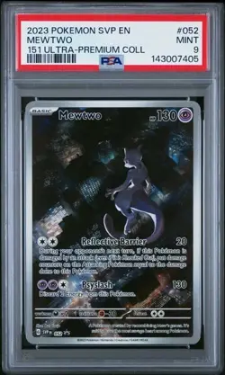 2023 POKEMON SVP EN-SV BLACK STAR PROMO 151 ULTRA-PREM COLL #052 MEWTWO PSA 9 - Image 1