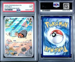 2025 POKEMON BLK EN-BLACK BOLT ILLUSTRATION RARE #129 DWEBBLE PSA 9 - Image 3