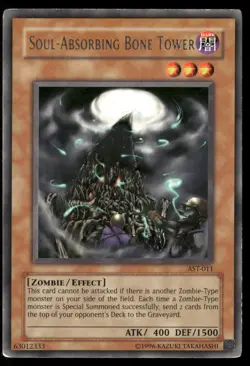 Soul-Absorbing Bone Tower AST-011 Rare Ancient Sanctuary Yu-Gi-Oh Lightly Played - Image 1