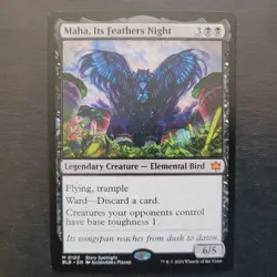 Elemental Bird Magic Card MTG - Maha, Its Feathers Night Mythic Rare NM Original - Image 1