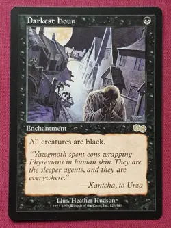 Magic The Gathering URZA'S SAGA DARKEST HOUR black card MTG - Image 1