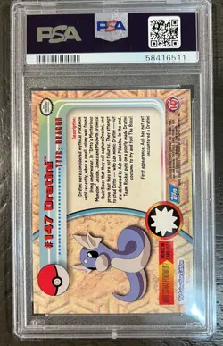 PSA 9 2000 TOPPS TV ANIMATION DRATINI FOIL CARD #147 PSA 9 (G37) - Image 2