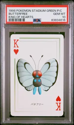 Pokemon Stadium Green Butterfree King of Hearts Playing Card 1998 PSA 10 GEM - Image 1
