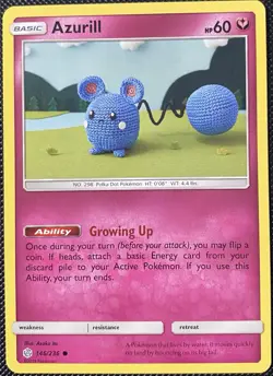 Azurill 146/236 Sm-Cosmic Eclipse Regular - Pokemon Card - Image 1