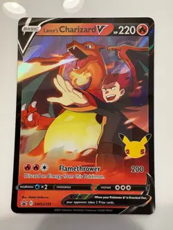 Lance's Charizard V SWSH133 Sword & Shield Black Star Promo Holo Pokemon Card NM - Image 2