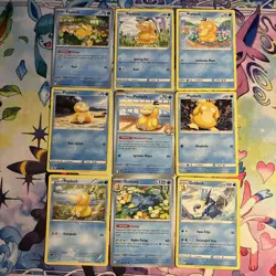 Pokemon Psyduck, Golduck 9 Card Lot - Non-holo - Image 1