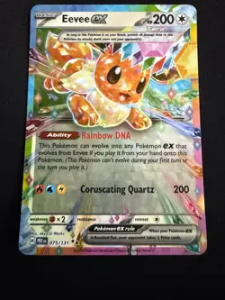 Eevee ex 075/131 SV Prismatic Evolutions Holo Pokemon Card - Image 1