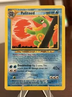 Politoed 27/75 Neo Discovery Regular Pokemon Card - MP - Image 1