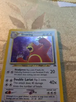 Pokemon Ursaring TCG Neo Discovery 15/75 Holo Unlimited 2001 Card WOTC LP - Image 2