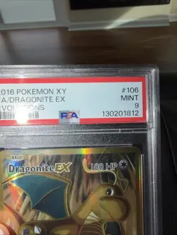 PSA 9 Dragonite EX 106/108 Evolutions Full Art XY 2016 Pokemon Card - Image 3