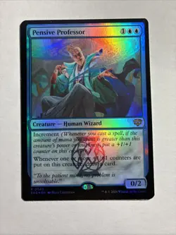 Pensive Professor - Secrets of Strixhaven Foil MTG Plus Bonus Card!!! - Image 1