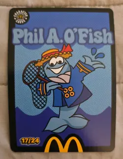 McDonalds Cards 2026 Number 17 Phil A. O'Fish Card Unredeemed Trading Food 17/24 - Image 1