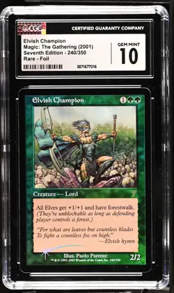 ELVISH CHAMPION 7th Edition Foil Rare CGC 10 Gem Mint MTG [Nostalgium] - Image 1