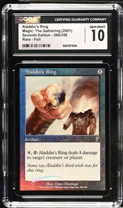 ALADDIN'S RING 7th Edition Foil Rare CGC 10 MTG [Nostalgium] - Image 1