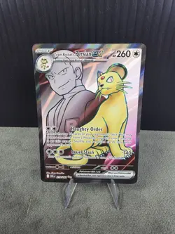 Team Rockets Persian EX 219/182 Destined Rivals Full Art Ultra Rare Pokemon TCG - Image 1