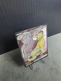 Team Rockets Persian EX 219/182 Destined Rivals Full Art Ultra Rare Pokemon TCG - Image 5