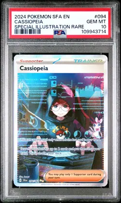 2024 POKEMON SFA EN-SHROUDED FABLE SPECIAL ILLUSTRATION RARE CASSIOPEIA PSA 10 - Image 1