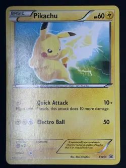 Pokemon TCG Pikachu 2012 Black & White BW54 Regular Promo LP - Image 3