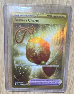 Pokemon Bravery Charm 175/142 Sv07 Stellar Crown Trainer Hyper Rare Holo - Image 1