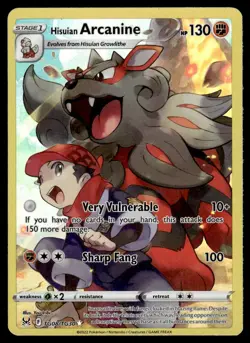 2022 Sword & Shield Series - Lost Origin - Trainer Gallery Hisuian Arcanine Rare - Image 1