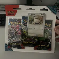Pokemon TCG Twilight Masquerade Snorlax 3-Pack Blister-3 Boosters+Promo - Image 1