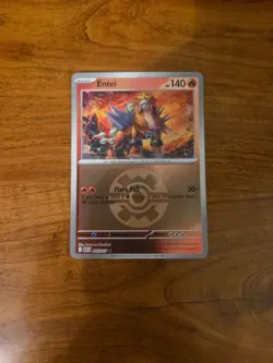 Pokemon Ascended Heroes Entei Quick Ball Poke Ball Reverse Holo - Image 1