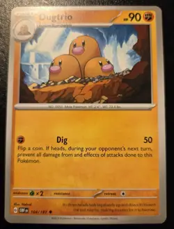 Dugtrio 104/197 Uncommon Scarlet & Violet: Obsidian Flames Pokemon TCG - Image 1
