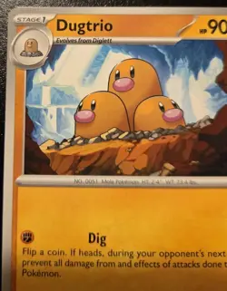 Dugtrio 104/197 Uncommon Scarlet & Violet: Obsidian Flames Pokemon TCG - Image 2