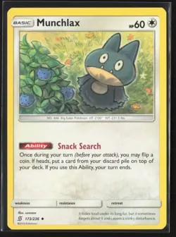 Munchlax 173/236 Uncommon Unified Minds Pokemon Near Mint - Image 1