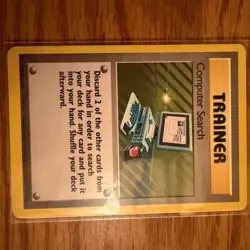 Pokemon TCG Computer Search 71/102 - Base Set Unlimited Rare Trainer - MP - Image 1