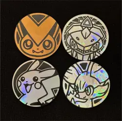 Pokemon TCG Flip Coin Set - Pikachu Victini Genesect Fennekin - Image 1